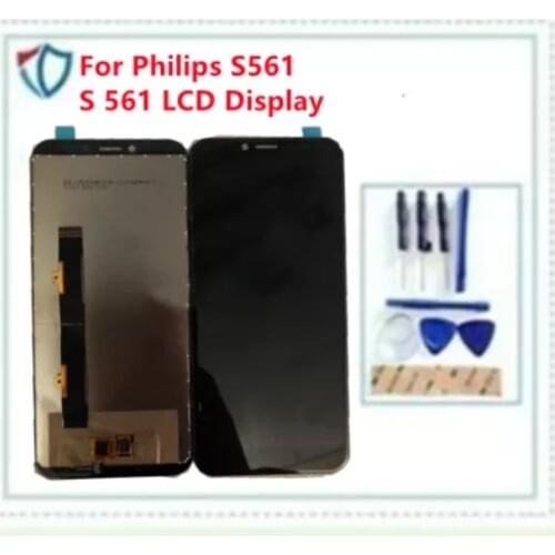 New 5.45"Inch Display For Philips S561 S 561 LCD Display + Touch Screen Digiziter Assembly With Tool