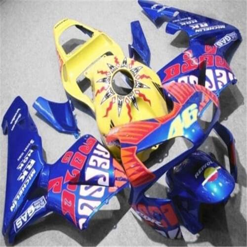 Hot in red green yellow Fairing Blue white black For CBR600RR 03-04 CBR600 RR F5 Glossy blue CBR 600RR 600 RR 03 04 2003 2004