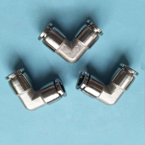 4/6/8/10/12/14/16mm OD Tube Stainless Pneumatic Elbow Connector Push In Fitting