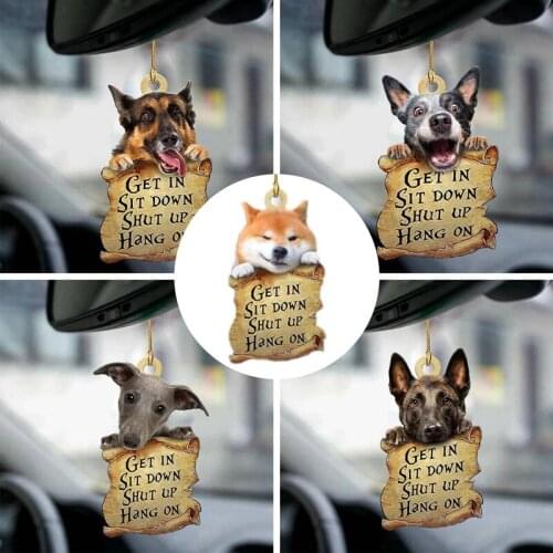 Dog Decoration Pendants Car Hanging Ornament Creative Cute Car Interior Accessories Decoration Drop Shipping