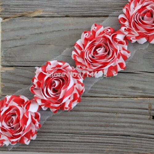 Shabby flower trim shabby flower Chiffon Flower Rose Trim hair flower/headband/shoes(007)
