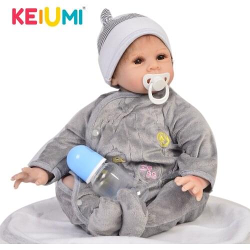 Realistic 22 Inch Cloth Body Reborn Baby Doll Boy For Kids Birthday Gift Handmade Newborn Dolls 55 cm Babies Playmates