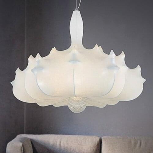 Nordic Italy Designer Silk Airship Pendant Light Creative White Engineering Hanging Lights Led Living Studio Light Free Shipping