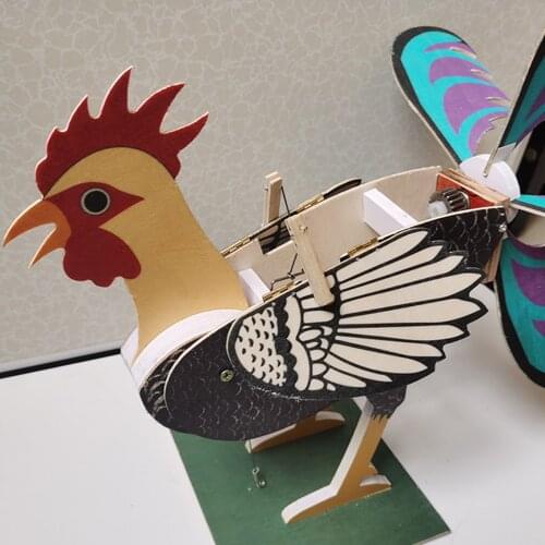 Rooster Windmill Rooster Garden Statues Chicken Sculpture Figurines