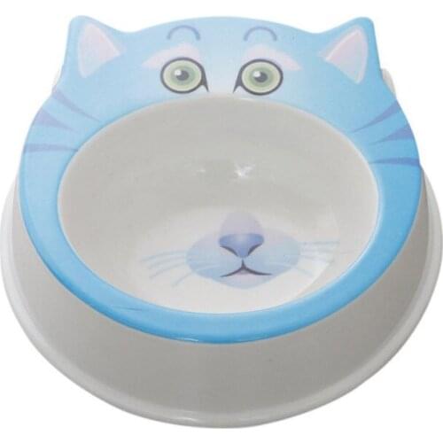 Pet Cat Dog Universal Cat Face Single Bowl Slow Feeder Outdoor Travel Food Bowl