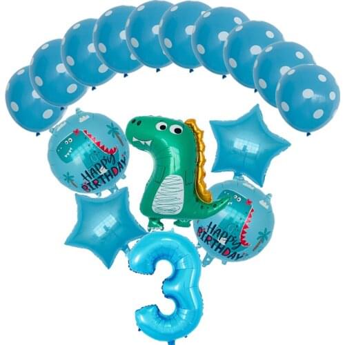 16pcs/Set Dinosaur Foil Balloons Boys Animal Ballon Birthday Party Decoration Kids Toys Baby Shower Jurassic World Decoration