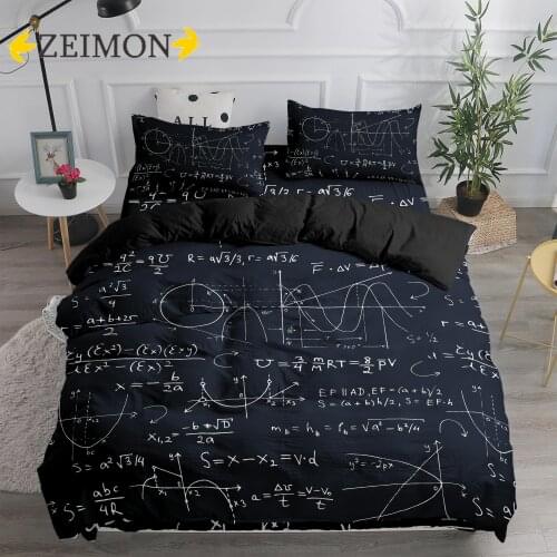 ZEIMON Black White 3D Bedding Set Geometric Duvet Cover Sets Queen King Size Luxury Home Decor Microfiber Comforter Bedspread