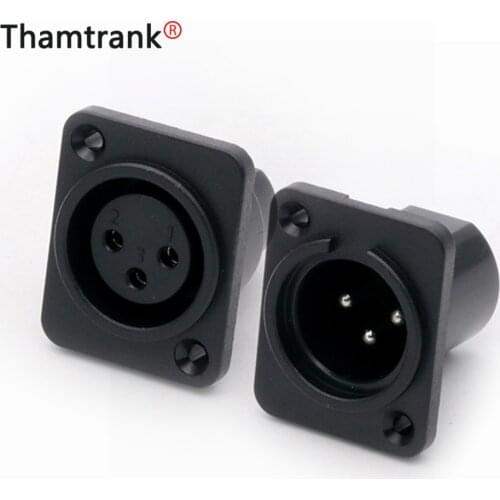 10pcs/lot 3 Pin Female Jack Socket XLR Panel Mount Chassis High Quality Plastic XLR Wire Connector Terminal Wholesales