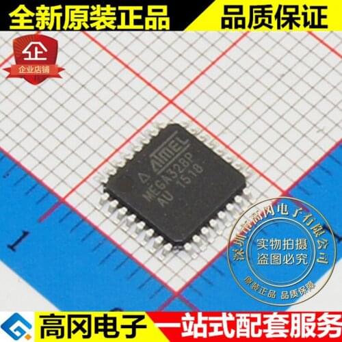 100% New&original ATMEGA328P-AU TQFP32 20MHz 32KB Flash 2KB SRAM