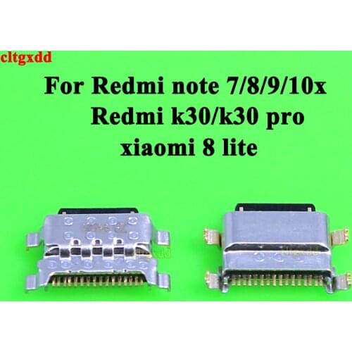 100pcs USB Charge Charging Type c Connector Socket Power Plug Jack For Xiaomi 8 Lite Redmi 7 Pro NOTE 7 8 9 9S K30 K30i PRO
