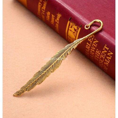 1000pcs Bird Feather Metal Bookmarks Party Favor Gifts Page Jewelry Findings Charms Wedding Giveways for Guests