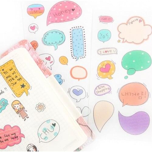 15pack/lot Dialog box Creative DIY Dariy Decoration Scrapbooking Stickers Transparent washi Planner Stickers
