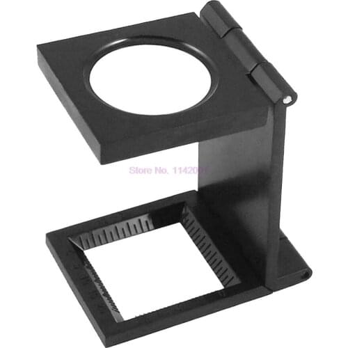 200pcs 10X Zinc Alloy Folding Magnifier With Scale For Textile Jewelry Magnifying Magnifiers Cloth Thread Counter Magnifier