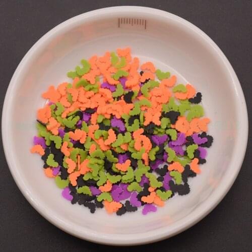 65g Multi Color Bat shape Polymer Clay Slices Sprinkles for Phone Decoration,Scrapbook Shaker Card DIY Slimes Filling filler