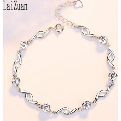 925 Sterling Silver Women Bracelet Cubic Zirconia CZ Bracelet Trendy Fine Jewelry