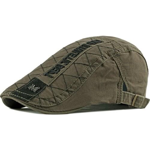 Cotton Vintage Adjustable Flat Cap Newsboy Hats Driving Cabbie Hunting Cap Berets Hat Dad Cap for Boyfriend Gift