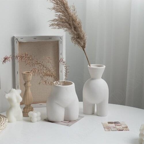 Body Art Ceramic Vases Simplicity Living Room Decor Flower Vase Desktop Dried Flowers Organizer Home Decoration Modern Ornaments