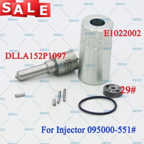 ERIKC 095000-5511 Injector Overhaul Repair Kits Nozzle DLLA152P1097 Valve Plate, Pin, Sealing Ring for Isuzu N-Series 6WG1 15.7L