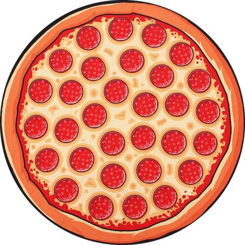 Fruits Pizza Hamburger Cartoon Picnic Mat Table Cloth Decor 140CM Camping Mat Outdoor Park Beach Social Distance Resting Pad