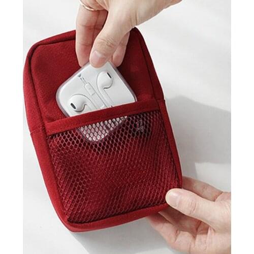 Creative Shockproof Travel Digital USB Charger Cable Earphone Case Makeup Cosmetic Organizer Accessories Bag Pouch