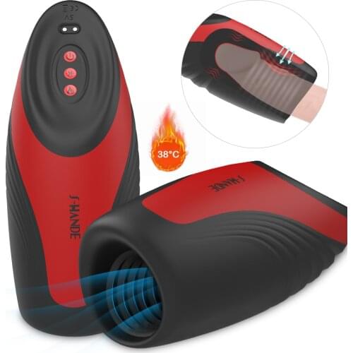 Sobbie Masturbator For Man Sex Toys Pussy Sex Machine Silicone Aircraft Cup Vagina Gay Heating Function Vibration Pinch Sucking
