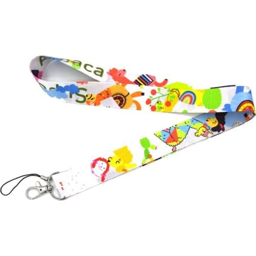 Cartoon Alpaca Llama Neck Strap Keychain Lanyard For Keys ID Badge Holder with Keyring Mobile Phone Rope Accessories