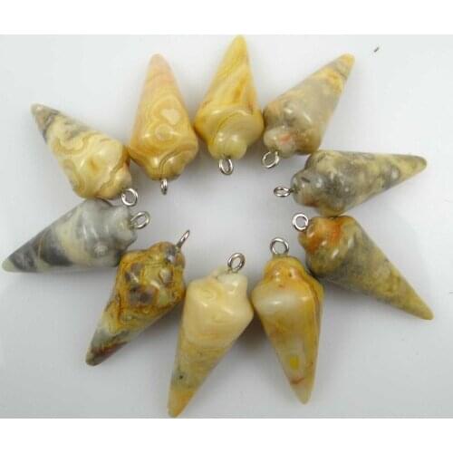 Natural Labradorite lapis Turquoise Stone tiger eye Quartz Crystal Pendant Jewelry making Accessories10pcs