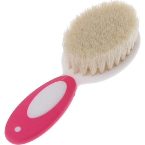 New Baby Care Pure Natural Wool Baby Brush Comb Baby Hairbrush Newborn Hair Brush Infant Comb Head Massager Q1FE