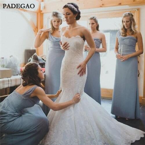 New Bridesmaid Dresses A-Line Floor-Length One Shoulder Sleeveless Chiffon Bridesmaids Dress Custom Made