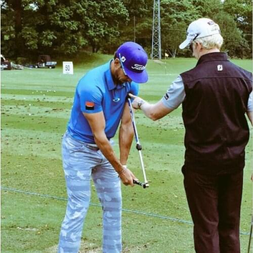 Golf conversion swing trainer correctly turn the shoulder lead rod on the swing