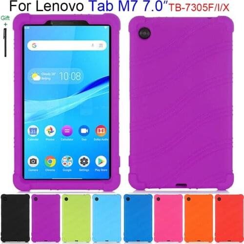 Silicone Case for Lenovo Tab M7 7.0 inch TB-7305F TB-7305X TB-7305i Tablet Safe Soft Capa Cover Funda Shell for Kids