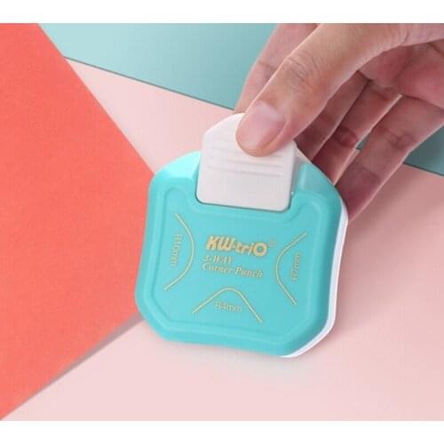 Scrapbooking for DIY Handmade Crafts,R4 R7 3 In 1 Corner Rounder Paper Punches Border Punch Round Corner Paper Cutter Card