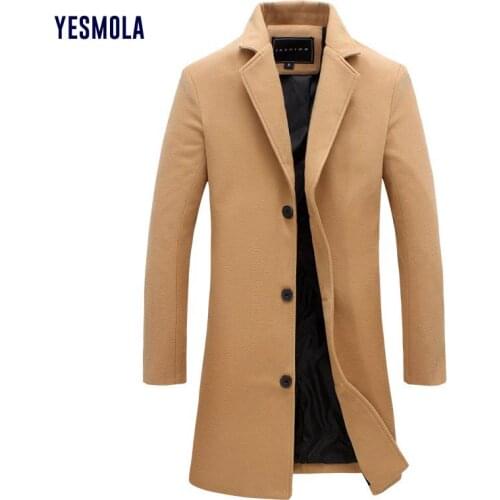YESMOLA Mens Long Coats