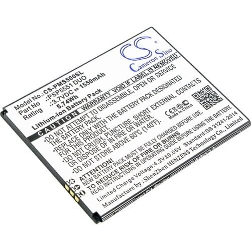 Cameron Sino Mobile SmartPhone Replacement Li-ion Battery 1550mAh For PSP5551 DUO Nokia Grace S5, PSP5551 DU Free Tools