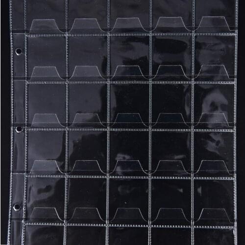 1 Sheet 42 Pockets Coin Holders Coins Collection Book Money Storage Book Anti-slip Coin Commemorative Album Page