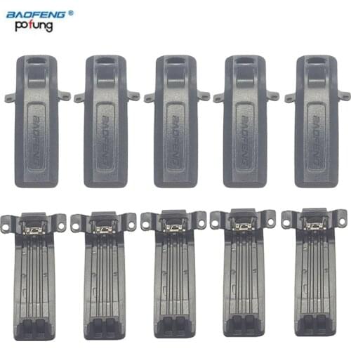 100% Original 10pcs Belt Clip clamps For Baofeng Uv-82 cb Two Way Radios Walkie Talkie Accessories Uv 82 8w Back Metal Clips