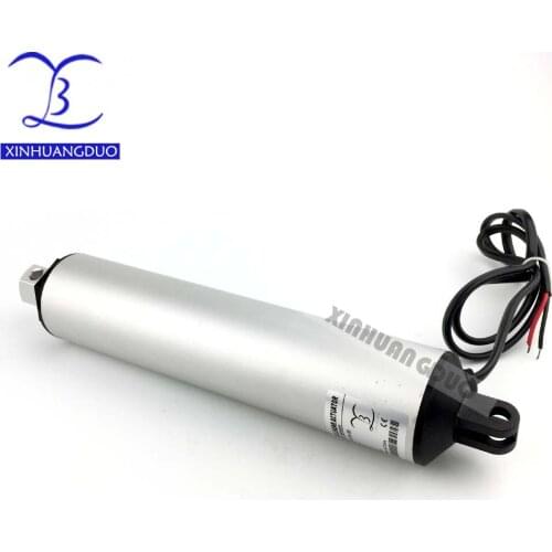 150mm 6 inch stroke 50~200N thrust 45~230mm / s high speed 12 or 24 VDC electric mini linear actuator micro design