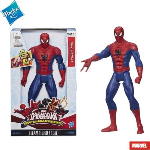 30Cm Marvel Ultimate Spider-Man Action Figures Toy Titan Hero Series Electric Sounding Spider Man Doll Model Cartoon Boys Toy