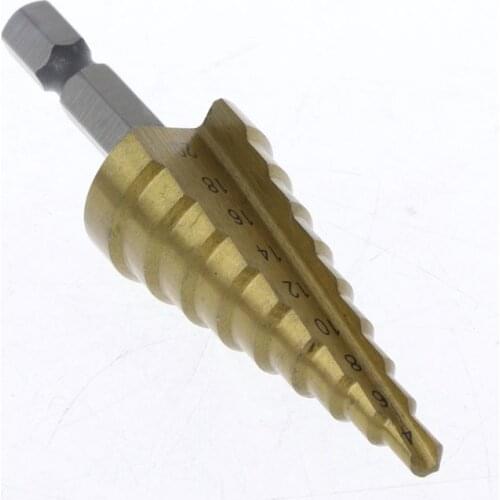 4-20mm HSS Titanium Step Drill Bit Metal Power Drilling Tools Cone Drill For Expansion Cutter