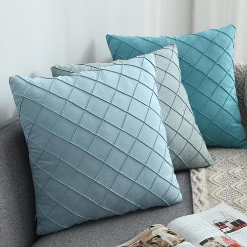 55% Dropshipping!!Pillow Case Super Soft Fadeless Plush Square Pillow Headrest Case Supplies for Home