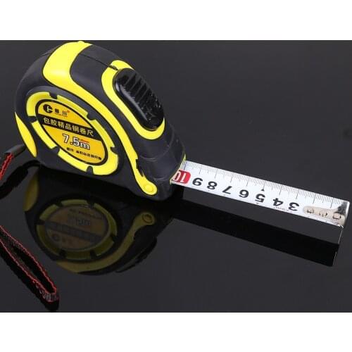 7.5M Grip Tape Measure Width 25mm Metric Double Scale Automatic Measuring Tape With Thumb Lock Thicken