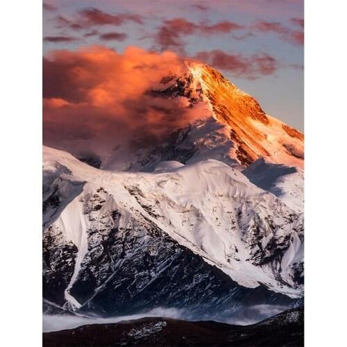 Craft 5D DIY Diamond Painting Snow Mountain Diamond Embroidery Diamond Mosaic Cross Stitch Full Round Diamond Decor Home Gift