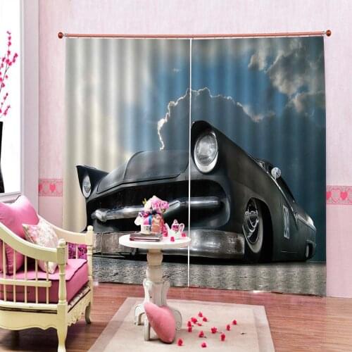 Car sports car 3D Blackout Curtains Digital Print Curtains Customize home drapes