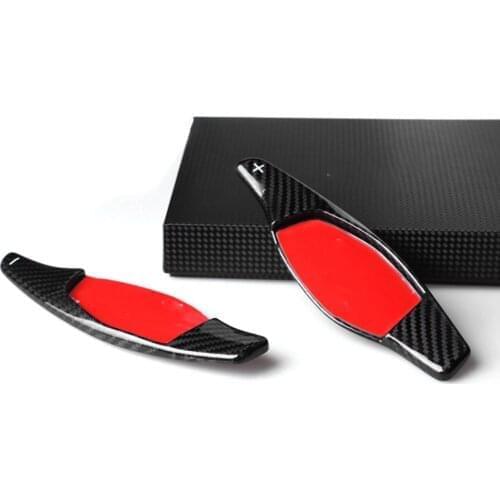 Carbon Fiber Car Steering Wheel Shift Paddles Shifter Extension DSG 2Pcs For Audi R8 RS3 RS5 RS4 TT RS