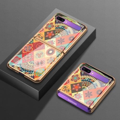 For Samsung zflip phone case sm-f700n protective case 5g f7000 glass Phnom Penh national fashion