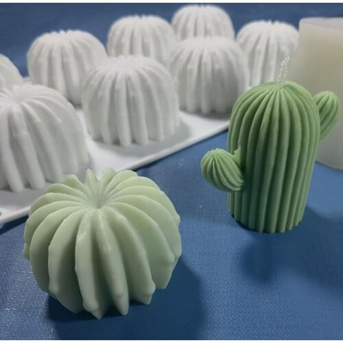 3D Cactus Silicone Material Handmade Candle Mold DIY Cute Succulents Plants Soap Epoxy Making Mould Home Decoration