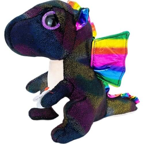 New 6 ‘’15cm Ty Beanie Stuffed Plush Animals Doll Anora The Black Dragon with Wings Collectible Big Eyes Soft Toys Boy Girl Gift