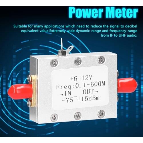 AD8307 RF Power Meter Logarithmic Testing Detector 6-12V 0.1-600M -75~+15dBm Module Power Meter