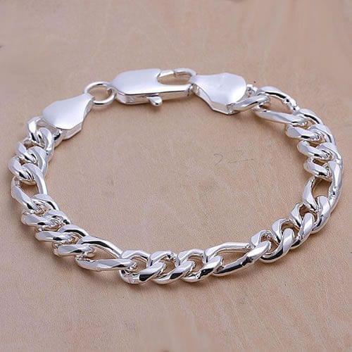KN-H097 Fine Silver Plated Wholesale Fashion Jewelry Wholesale Factory Price Free Shipping Fashion 10mm Bracelet For Ladies