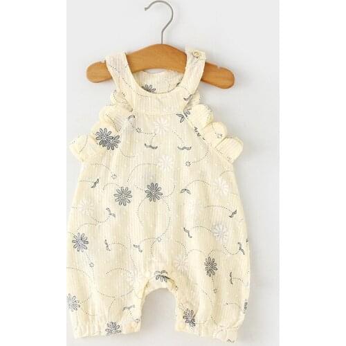 Baby boys girls Sleeveless Jumpsuit Cotton Romper Summer Wear New Product Daisy Girl Infant Climbing Clothes Thin Section